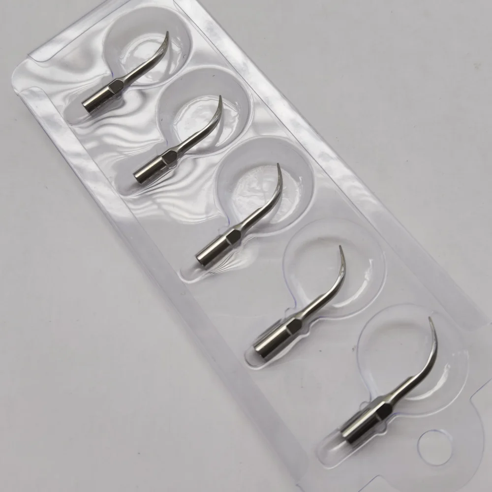 

5 шт., стоматологический ультразвуковой скалер, наконечник для удаления зубного камня, периодическая эндодонтия, эндодонтические насадки для удаления перио, подходят для EMS Woodpecker SATELEC DTE