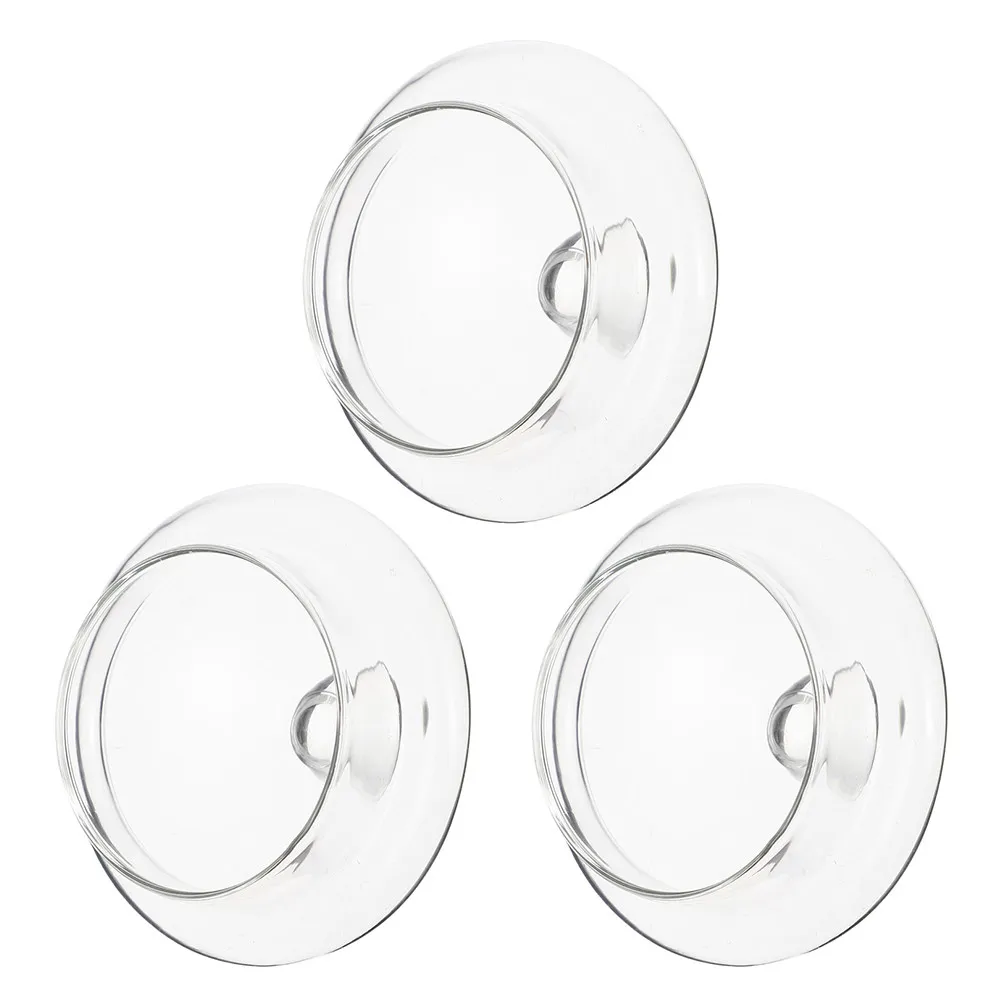 3Pcs Premium Glass Teapot Lids Delicate Design Easy Install Detach Leak-Proof Sealing Cap for Home Tea Ceremony Supplies
