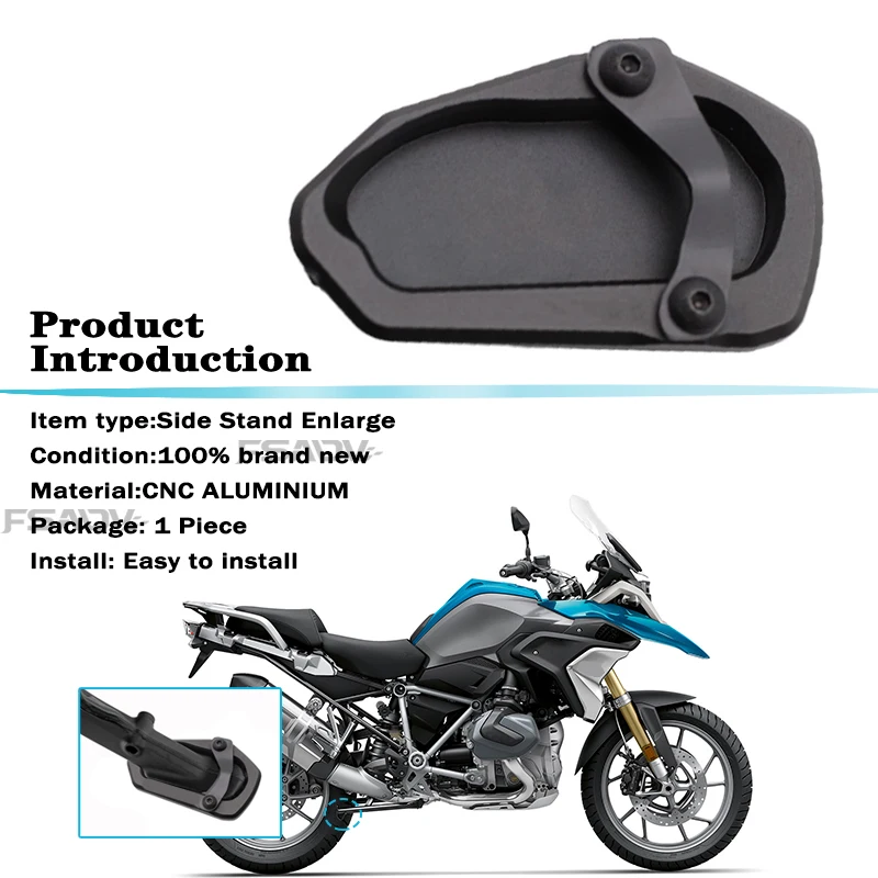 Pie de soporte de motocicleta R1300GS apto para BMW R 1300 GS ADV Adventure R1300 GS 2023 2024 placa de soporte de extensión de soporte lateral