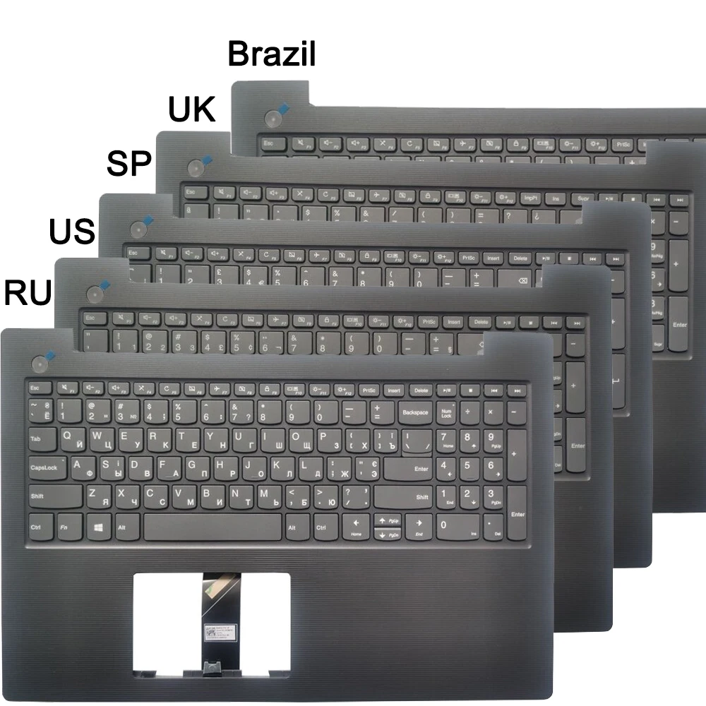 New Russian/US/UK/Spanish/Brazil Keyboard For Lenovo V130-15 V130-15IGM V130-15IKB Laptop RU/SP With Palmrest Upper Cover Case