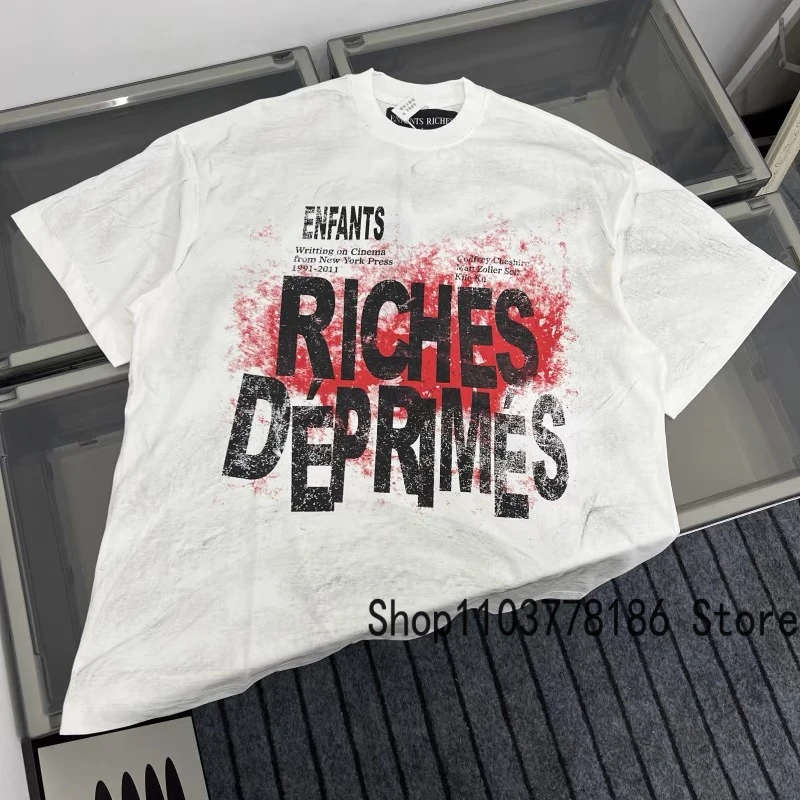 

2024 Fashion New Europe American Trend Brand ERD Short Sleeve Breathable Cotton High Quality Inkjet Letter Print Erd T-shirts