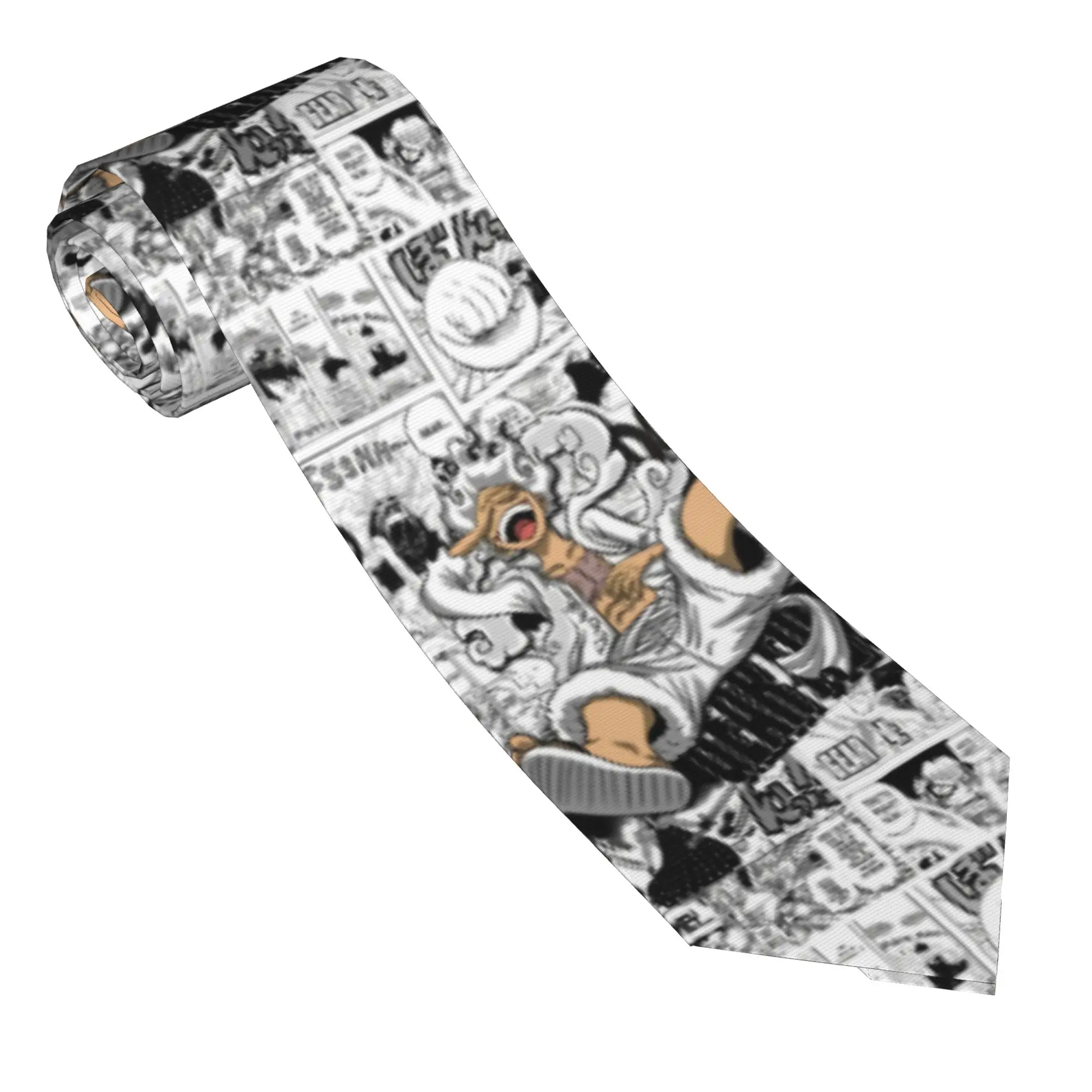 Ones Japanese Anime Pieces Necktie Unisex Silk 8 cm Narrow Neck Ties Luffy Men Accessories Gravatas Wedding Accessories Office