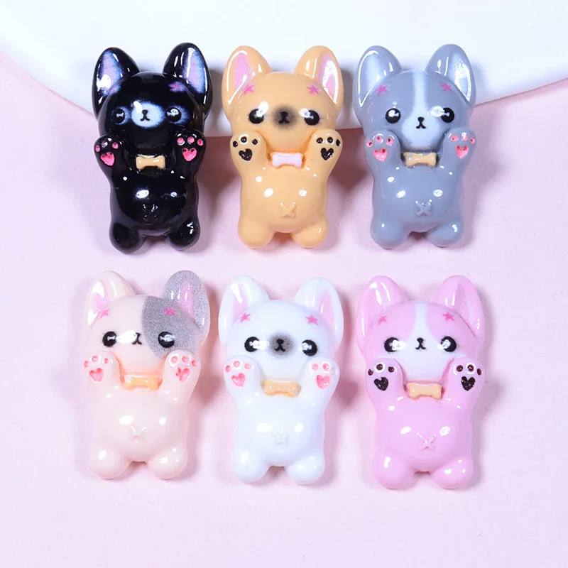 10pcs Kawaii Kitten Flatback Resin Cabochon Cartoon Cat Ornament for Christmas Decoration DIY Scrapbooking Accessories