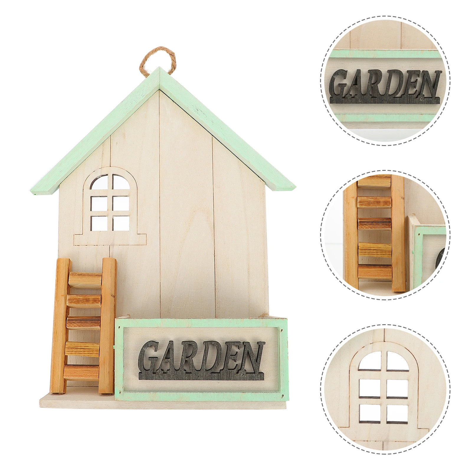 

Wall mounted Wooden Flower Pot Decorative Hanging Planter Basket Sturdy Space saving Durable Garden Floral Arrangement Gift
