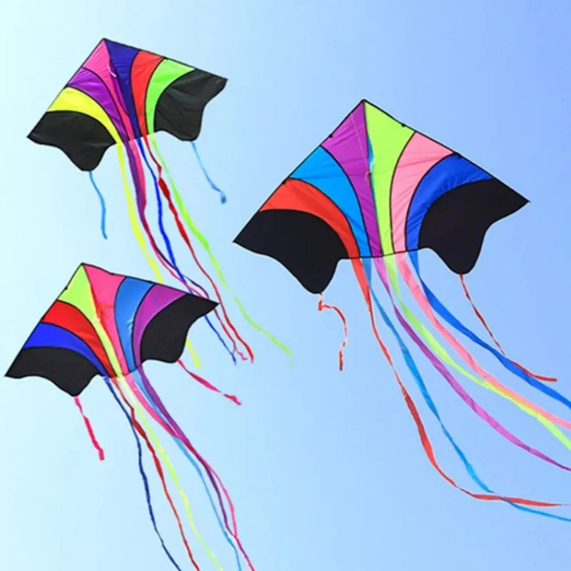 

free shipping large rainbow flying kite breeze easy to fly Chinese wind outdoor toys for adults rainbow