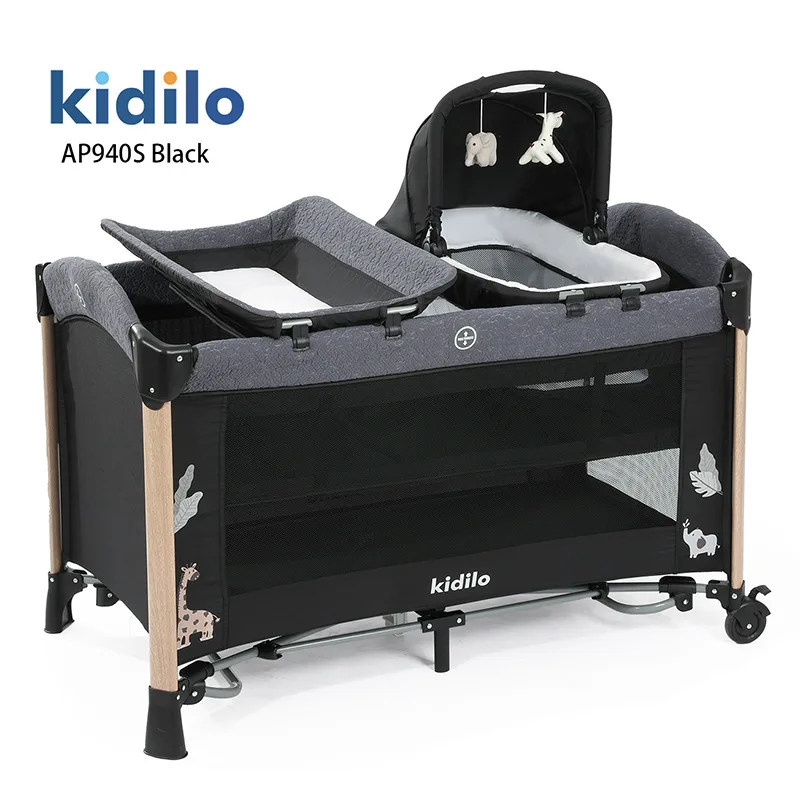 Kidilo crib multifunctional children's bed bb portable game foldable newborn bed splicing queen Baby Playpens