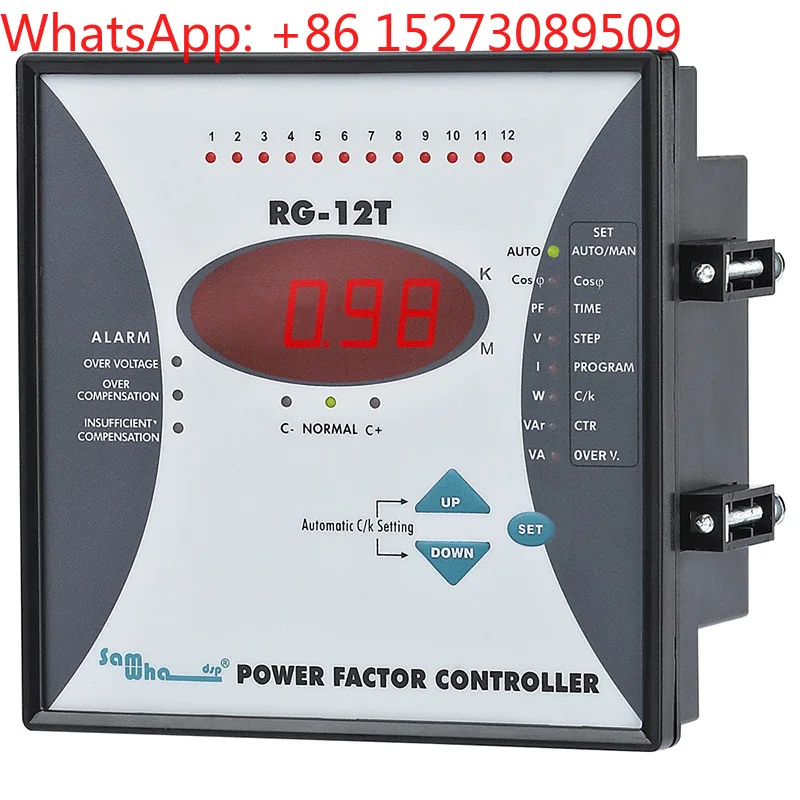 Power Factor Controller RG-6T 8T 12T Meter 220V