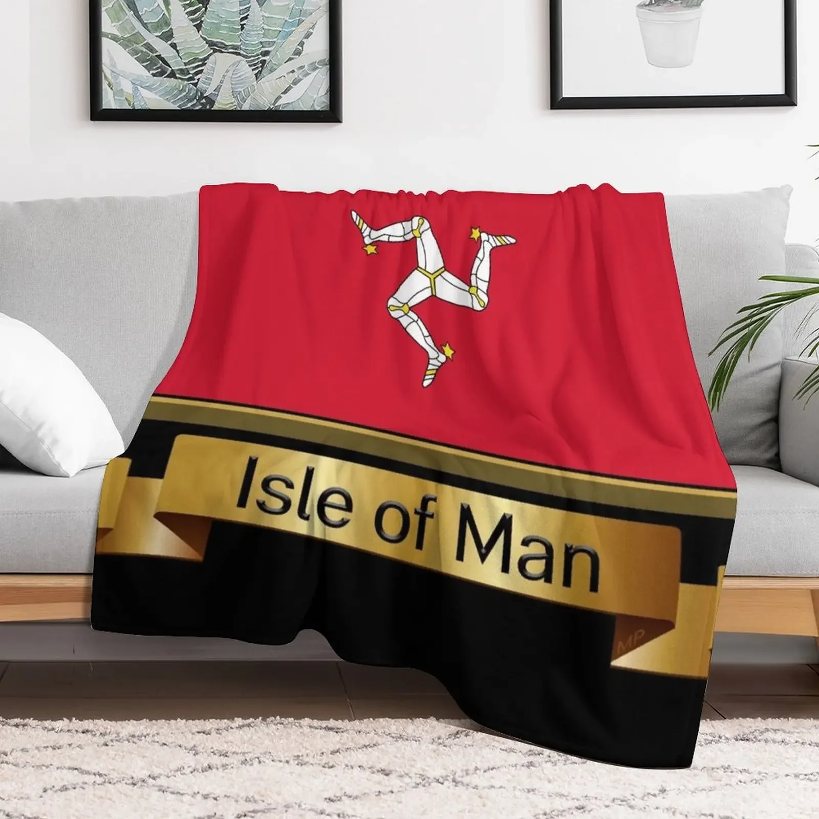 Isle of Man Flag Stickers, Gifts and Products - Named Throw Blanket For Baby wednesday Blankets