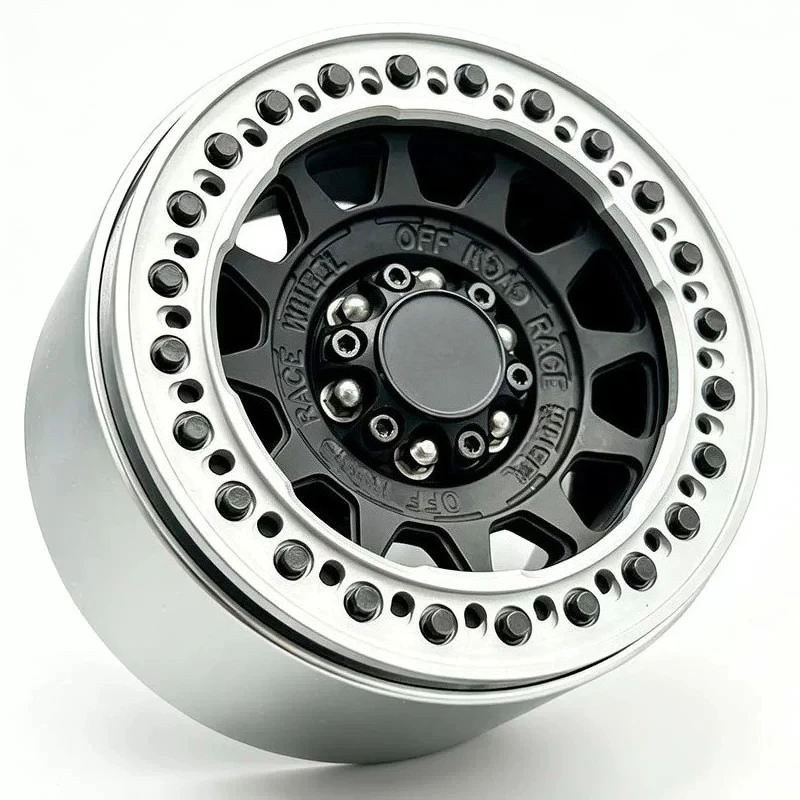 4Pcs 1.9 2.2 Beadlock Wheel Rim for 1/10 1/8 Scale RC Crawler–CNC Machined Aluminum Alloy Wheel Hub Upgrade & Hop-Up Parts
