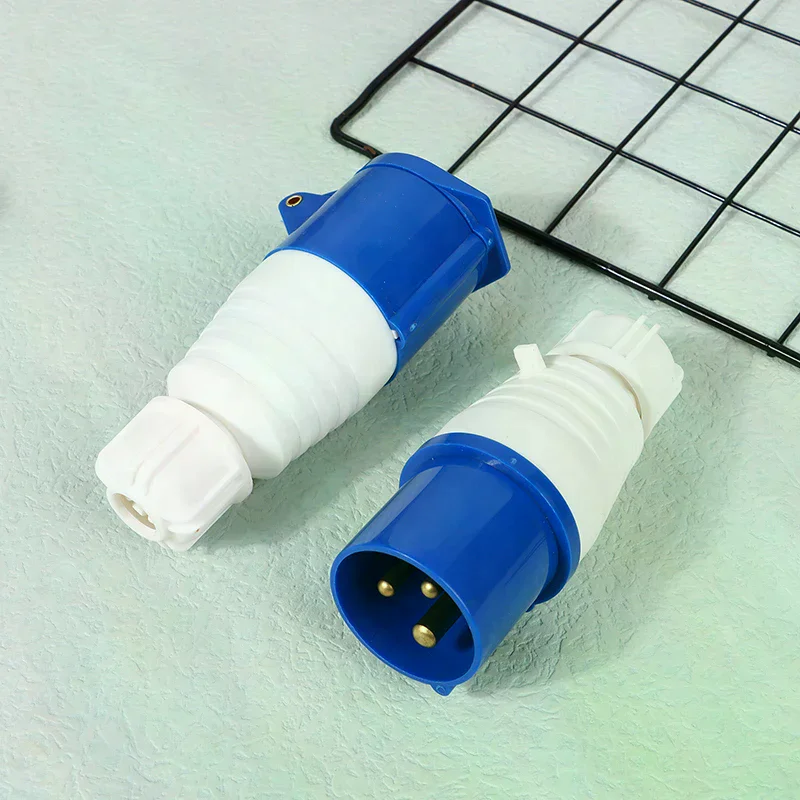 220V 16A 3 pines enchufes industriales impermeables/enchufe conector macho/hembra IP44 2P para caravana autocaravana remolque camión yate