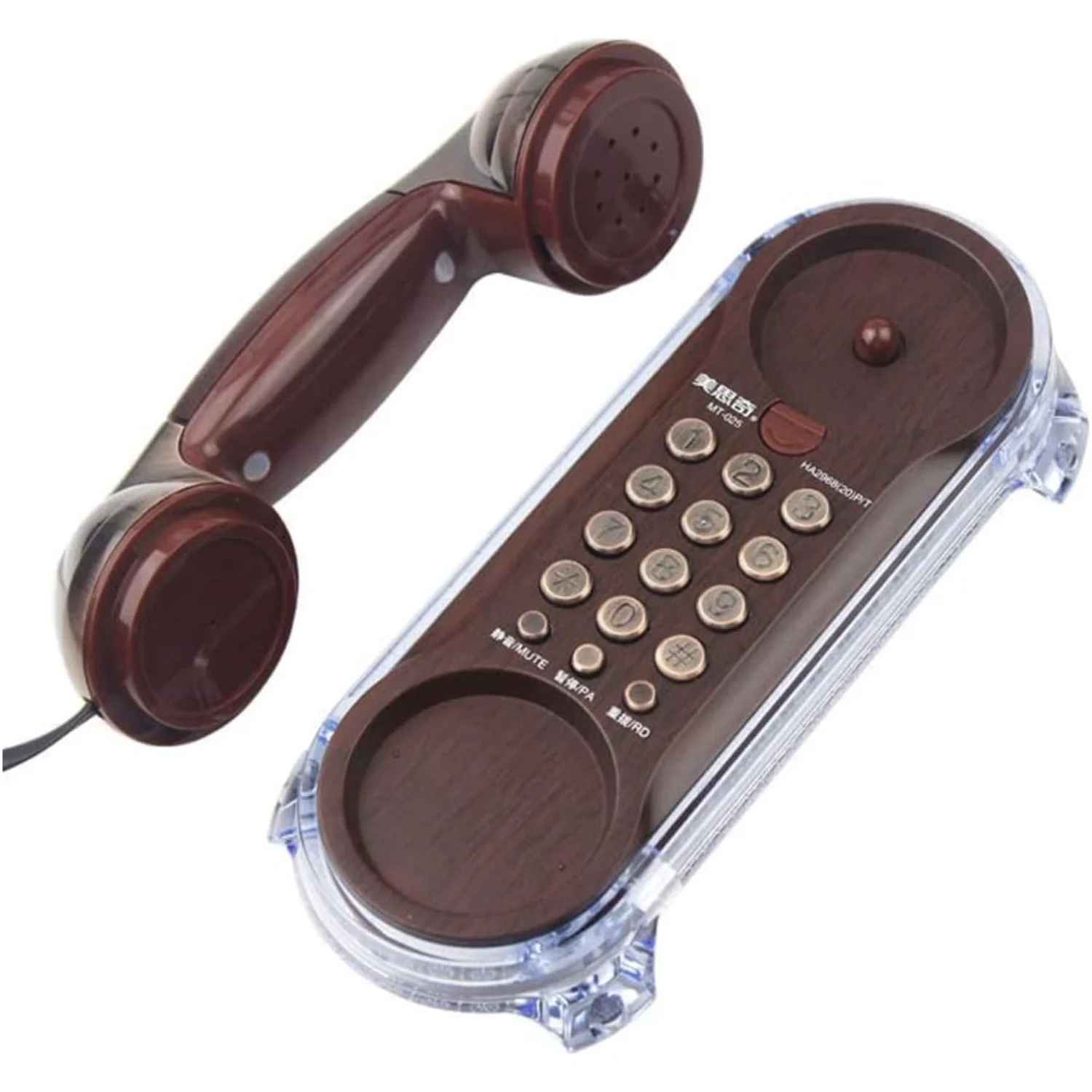 Small Size Trimline Corded Phone Antique Small Retro Wall Mounted Telephone Old Fashion  Vintage Telephone with Bottom Light for