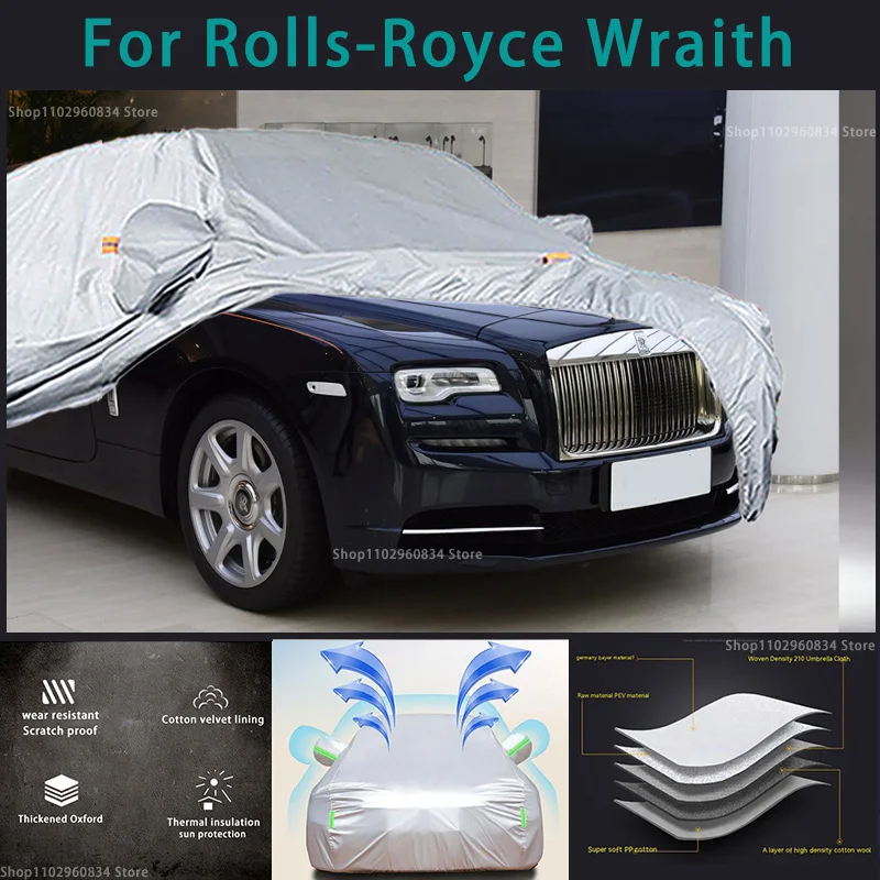 For Rolls Royce Wraith 210T Full Car Covers Outdoor Sun uv protection Dust Rain Snow Protective Anti-hail car cover