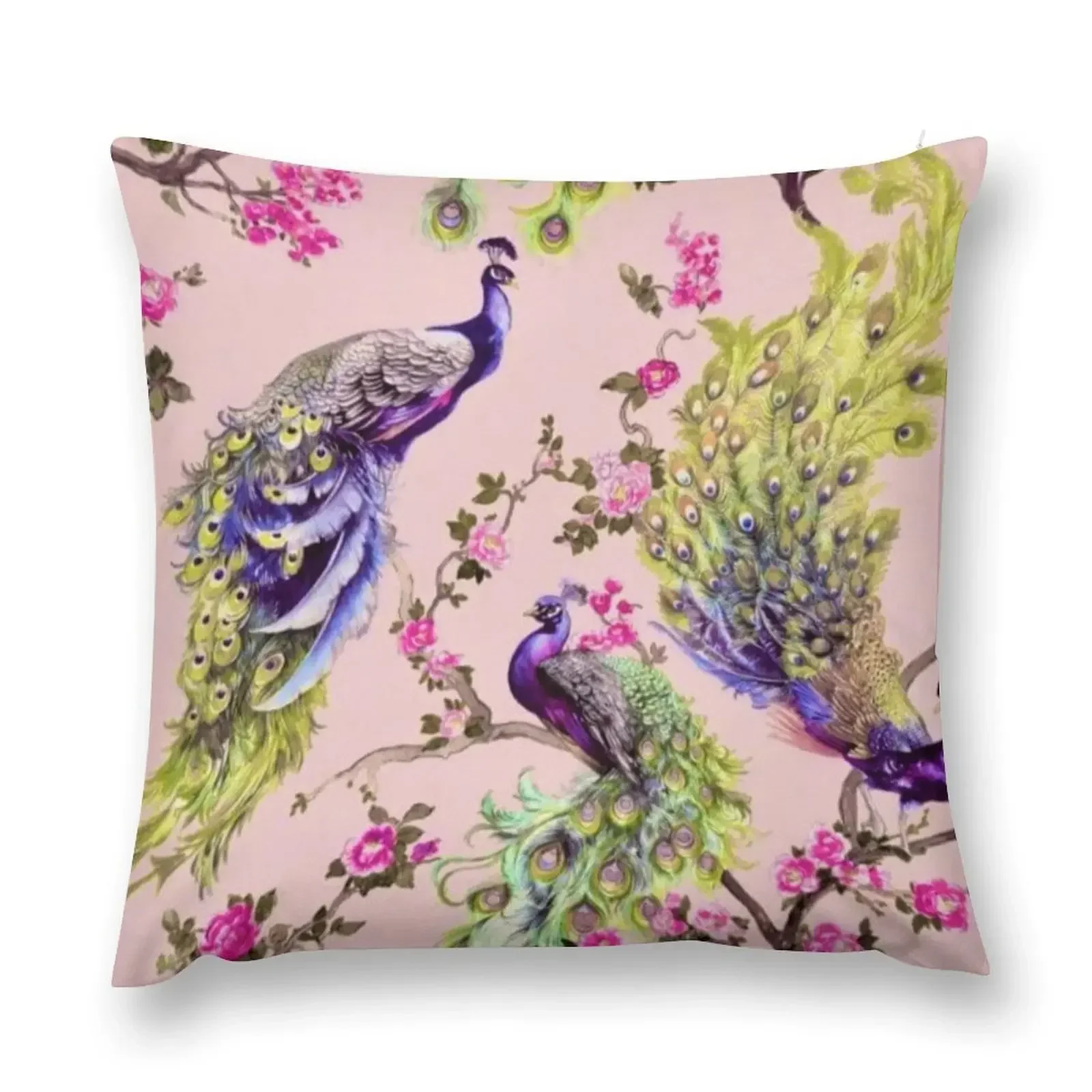 Regal Peacock Throw Pillow Cusions Cover Christmas Pillow Covers Luxury Sofa Cushions pillow pillowcase