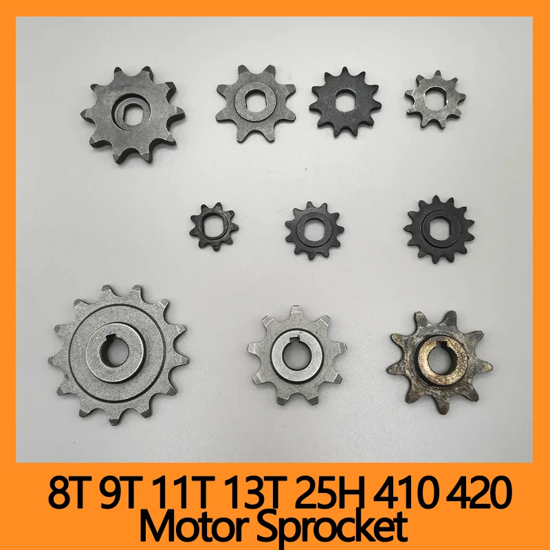 8T 9T 11T 13T 25H 410 420 Motor Sprocket for 25H Chain Motor Pinion MY1020 MY1018 BM1109 MY1016Z  DC Motor