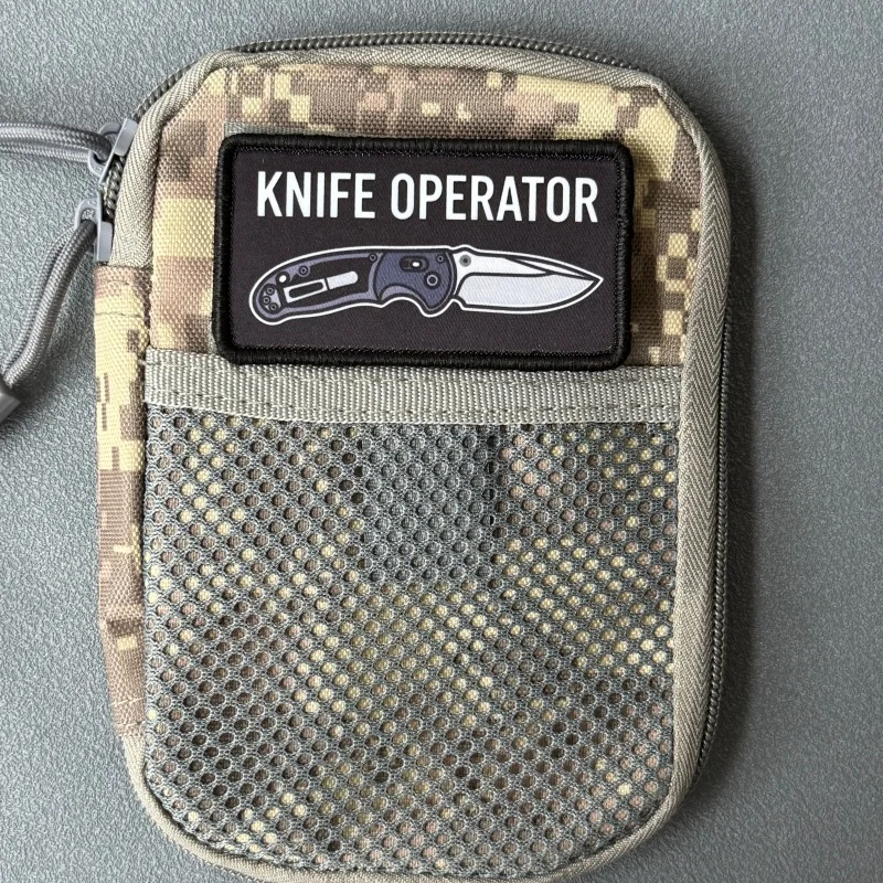 KNIFE OPERATOR Tactics Patch Printing Morale Badge Hook and Loop Backpack Clothing Decorative Accessories Stickers Armbands