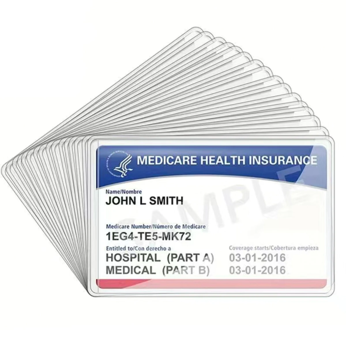 5/10/15/20pcs New Clear PVC Card Holder Protector Sleeves Waterproof Card Credit Medical Card ID Card Protector