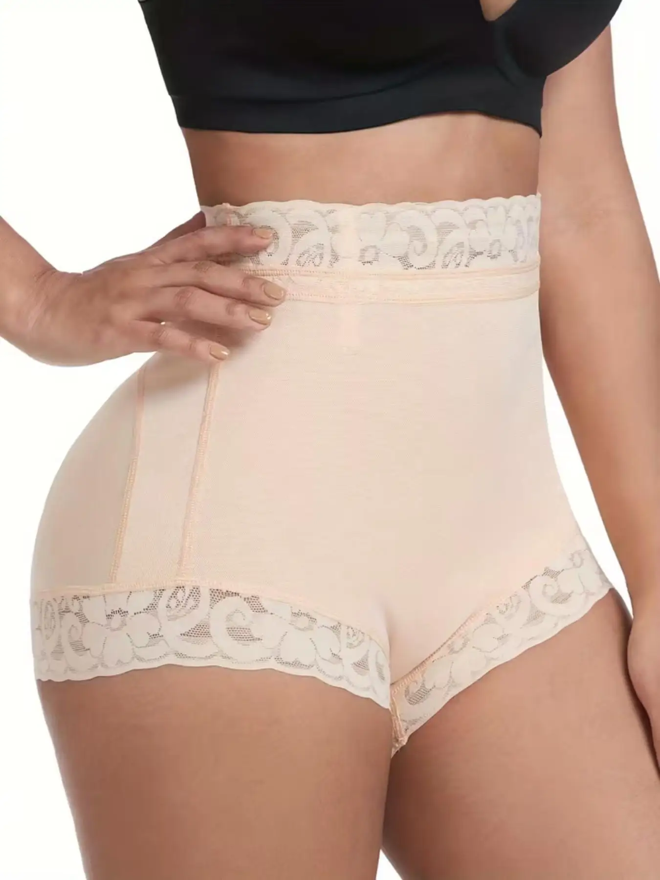 Women's Solid Color Butt Lifting Shapewear Shorts Tummy Control Body Shaper Comfortable Hip Enhancer Underwear Everyday Wear image 4