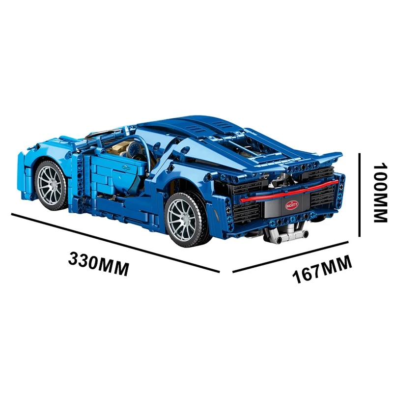 City Technical 1:14 Lamborghinied Building Block Model MOC Bugattied Racing Car Assemble Vehicle Bricks Toys For Kids Adult Gift