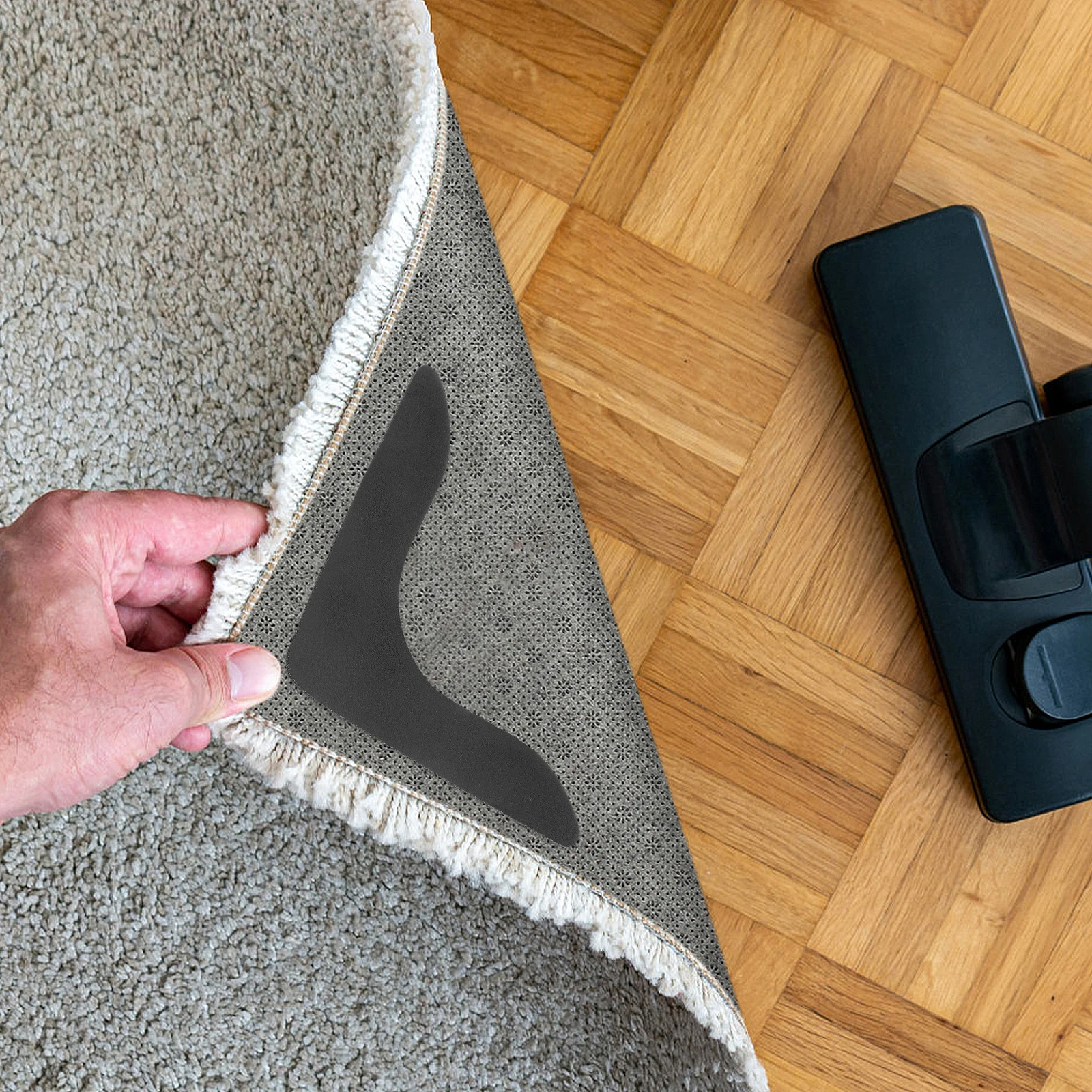 

8 Pcs Stickers Non Slip Washable Reusable Rug Tape Hardwood Floor Tile Gripper Pad Anti Skid Home Textiles