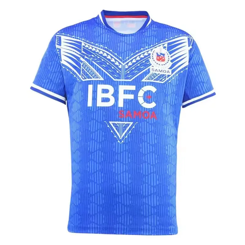 Samoa Rugby 2026 Neue Rugby-Trikots, T-Shirts, Oberteile, atmungsaktive, schnell trocknende, modische Freizeitkleidung – Eltern-Kind – Detail 6