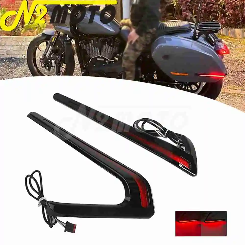 

LED Saddlebag Lights For Harley Softail Low Rider ST FXLRST FXRST Sport Glide FLSB 18-24 Motorcycle Rear Turn Signal Brake Light
