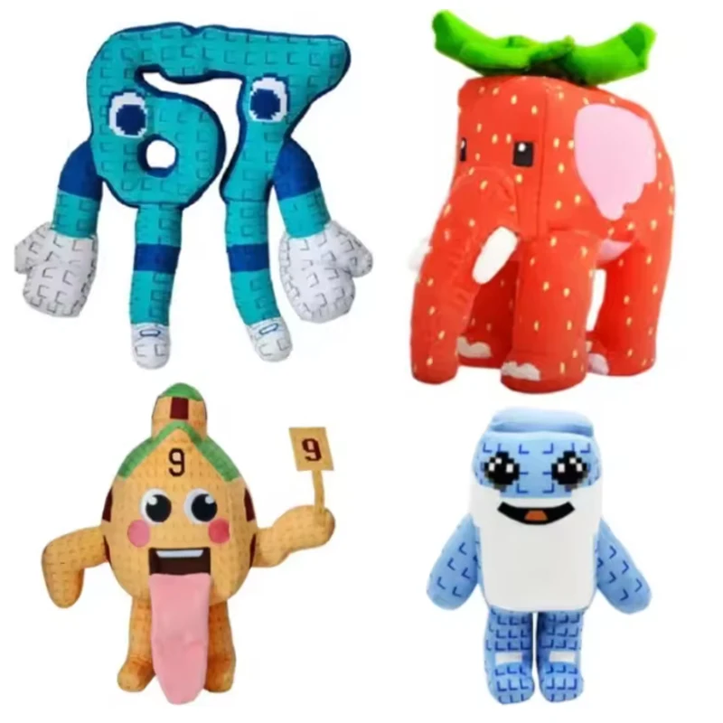 New STEAL A BRAINROT Blue No. 67 Plush Toy Cute House Dolls Game Surrounding Blue No. 67 Toys for Kids Birthday Gifts