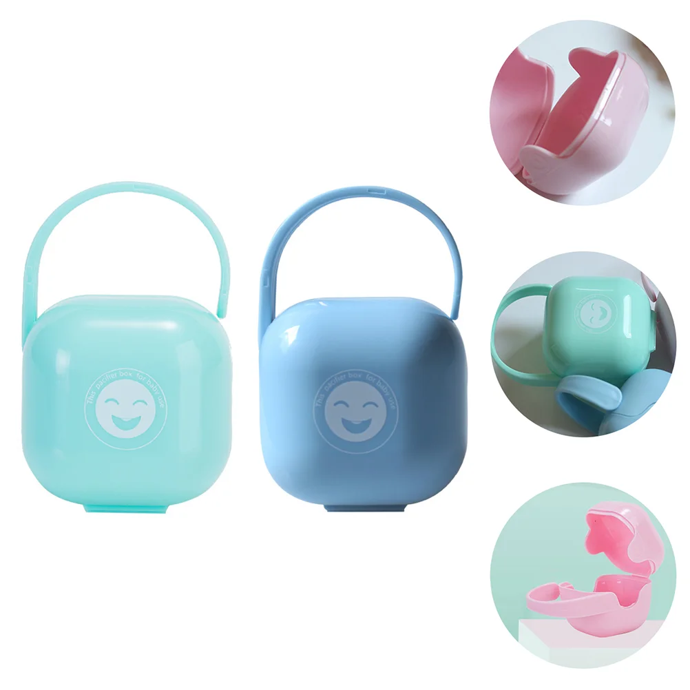 2 Pcs Pacifier Box Travel Case for Baby Dust Cover Storage Shield Anti-fall Container Pp Cases