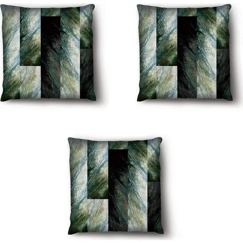 Jade Livaoğlu Home Design Velvet Decorative 3'lü Filled Kombin Pillow decorate Case