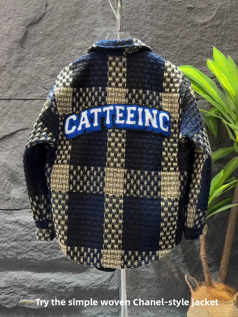 

Fall 2024 Men's Casual Loose Knitted Jaet Trendy Korean Sle Breathable Long Sve Flip Collar Coat for Youth Outerwear