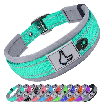 Wide Reflective Padded Dog Collar 1
