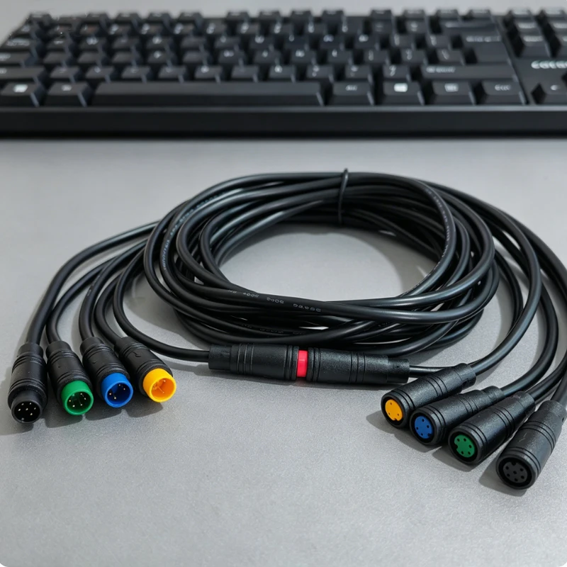 1M M6/M8-2/3/4/5/6-Pin Stecker auf Buchse Julet Elektrisches Verbindungskabel Steckverbinder Roller Bremse Wasserdichtes Signalsensor-Kabel – Detail 7