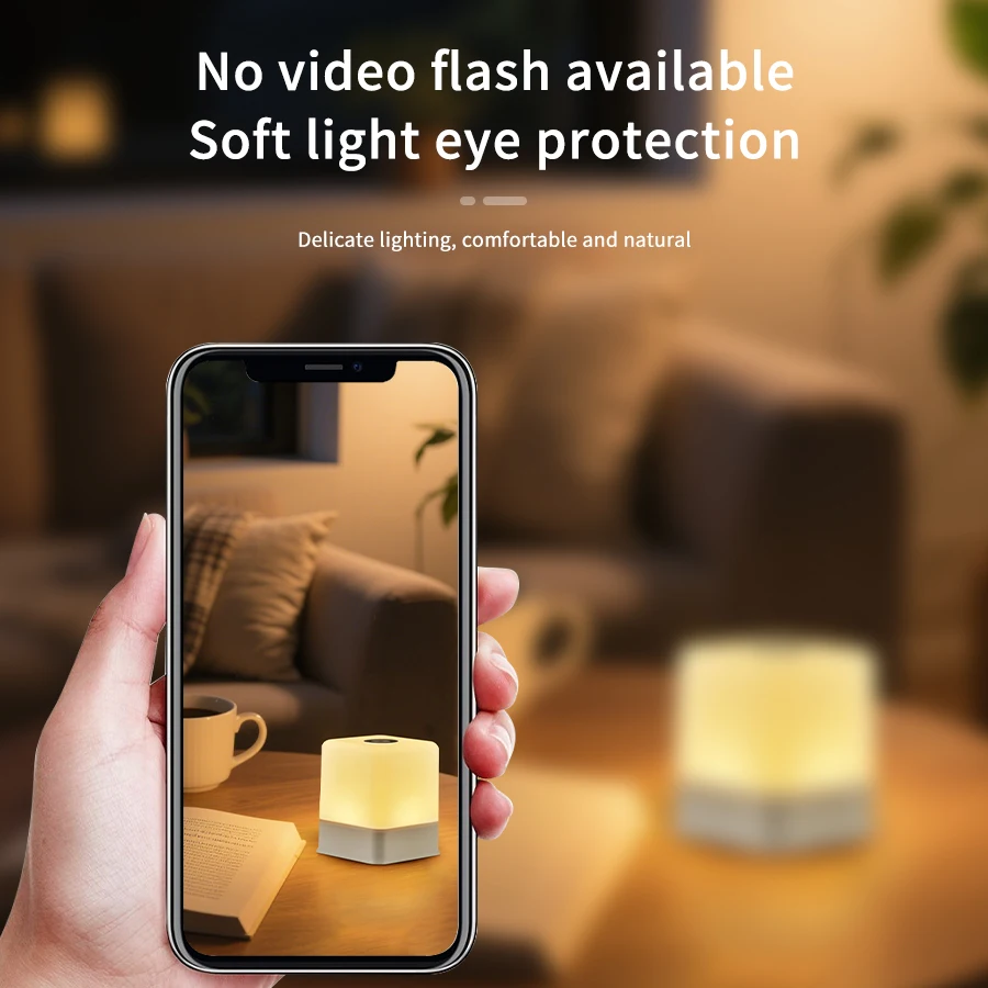 LED 3/16 Colors Touch Night Light USB Rechargeable Bedside Lamp Dimmable Ambient Light for Bedroom Decoration and Home Decor ﻿