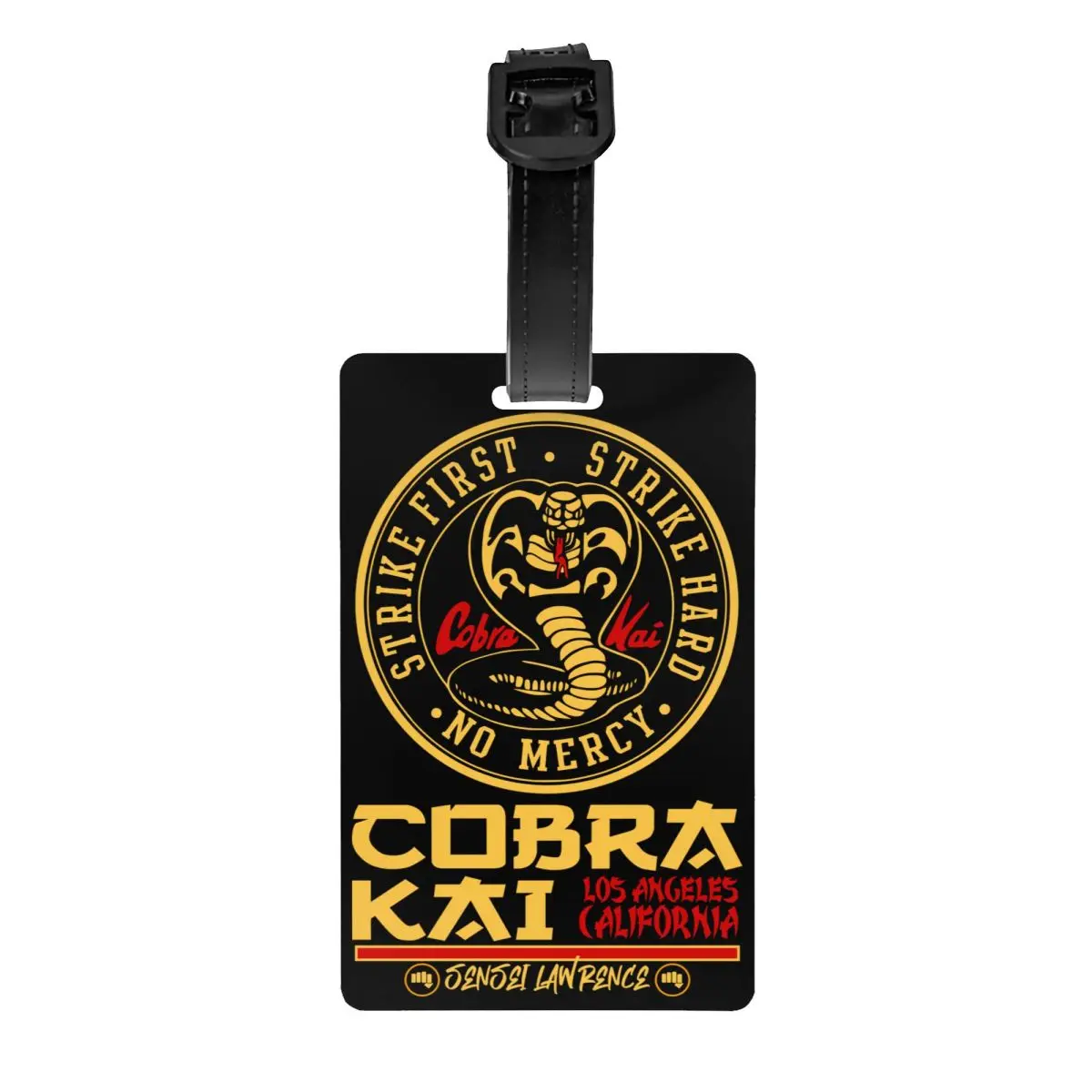 Cobra Kai De Karate Kid Bagagelabel Privacybescherming Karate Kid Hard Geen Genade Bagagelabels Reistas Labels Koffer