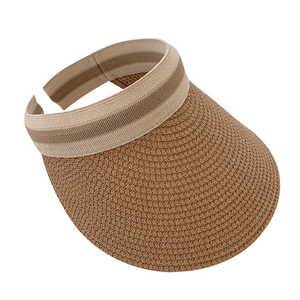 

Sunscreen Top Brim Straw Beach Beach Hat For Women Women Summer Hollow Visor Sun Hat Outdoor UV Protection Ladies Hats
