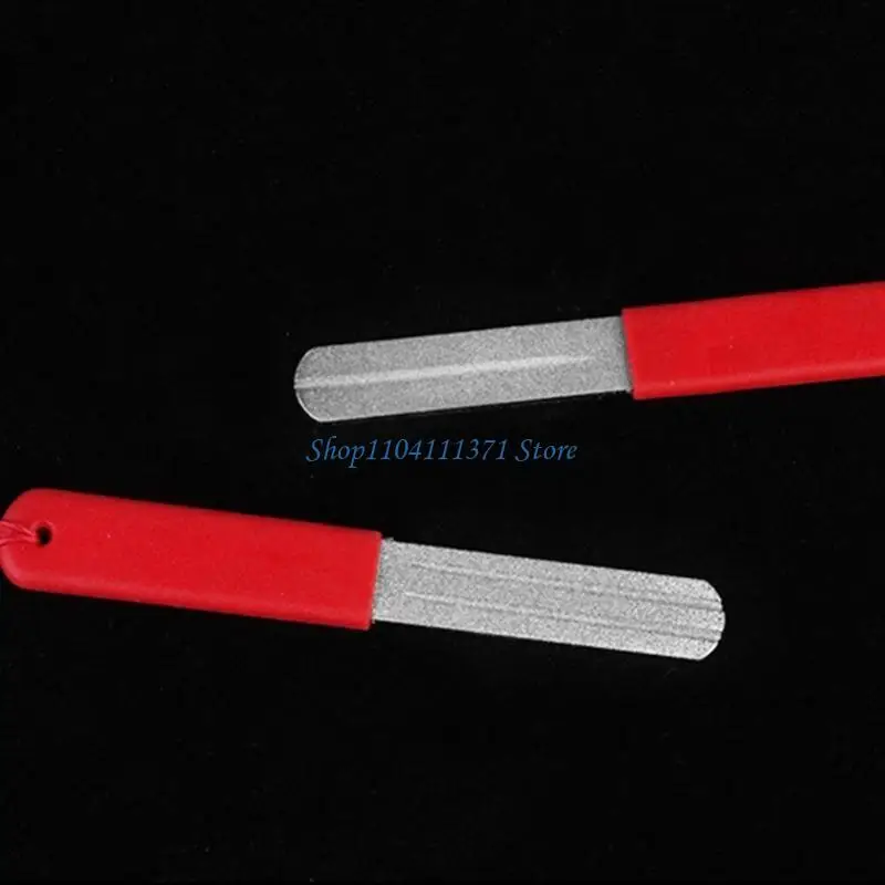 P9FC 2Pcs Fish Hook Sharpener  File Sports Fishing Hook File with Handle  Fish Hook File Grinds Tool
