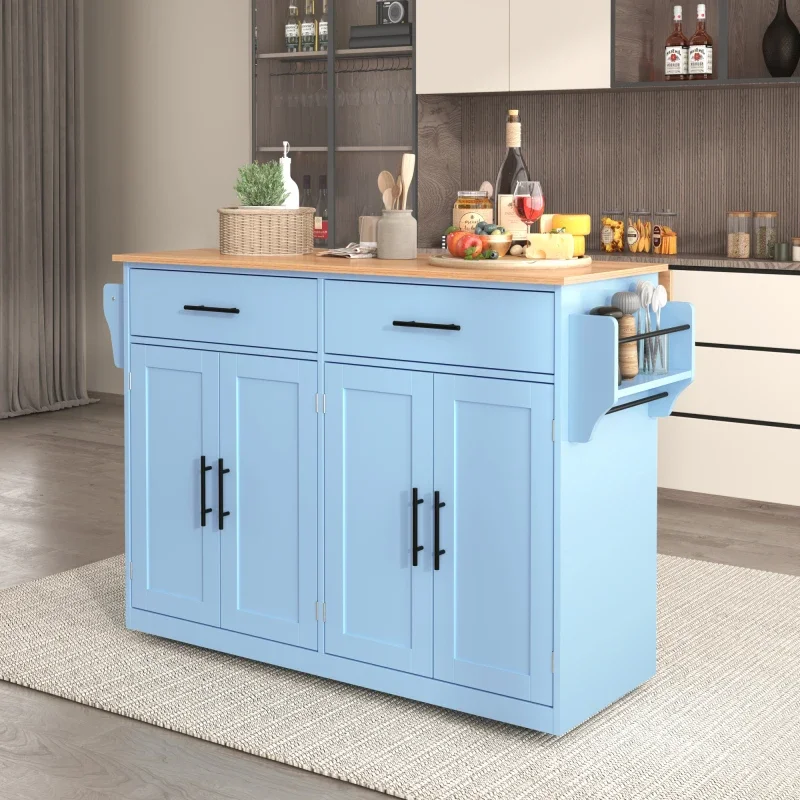 

Customizable Chariot de service avec plateau de table pliant, 120x46(70)x 91 cm, bleu/blanc/noir, avec roulettes et pieds en boi