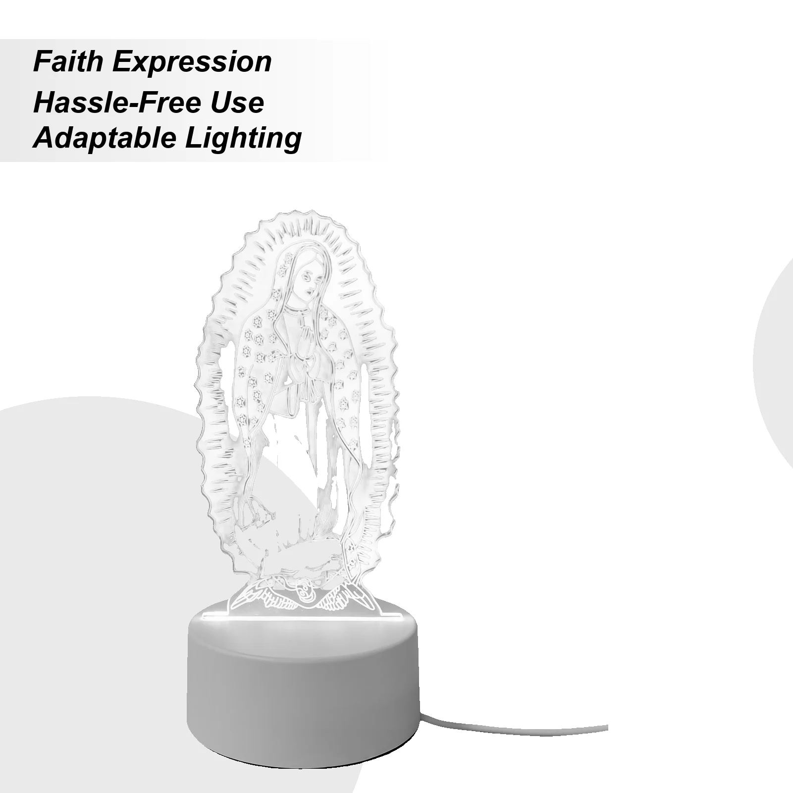 

Aesthetic Table Lamp Desktop Religious Decoration USB Religious Table Lamp For Birthday Bedside Home Living Room Apartment Dorm