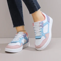 Scarpe da Tennis Casual versione coreana Trend Lace Up Color Matching sandalo traspirante Light Fashion Sports Platform calzature donna