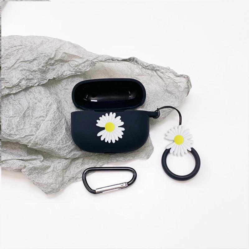 Милый чехол с цветочным рисунком ДЛЯ Jabra ELITE 4 Active / Elite 3 / Elite 2, чехол с противоударным кольцом для наушников, силиконовый чехол для телефона