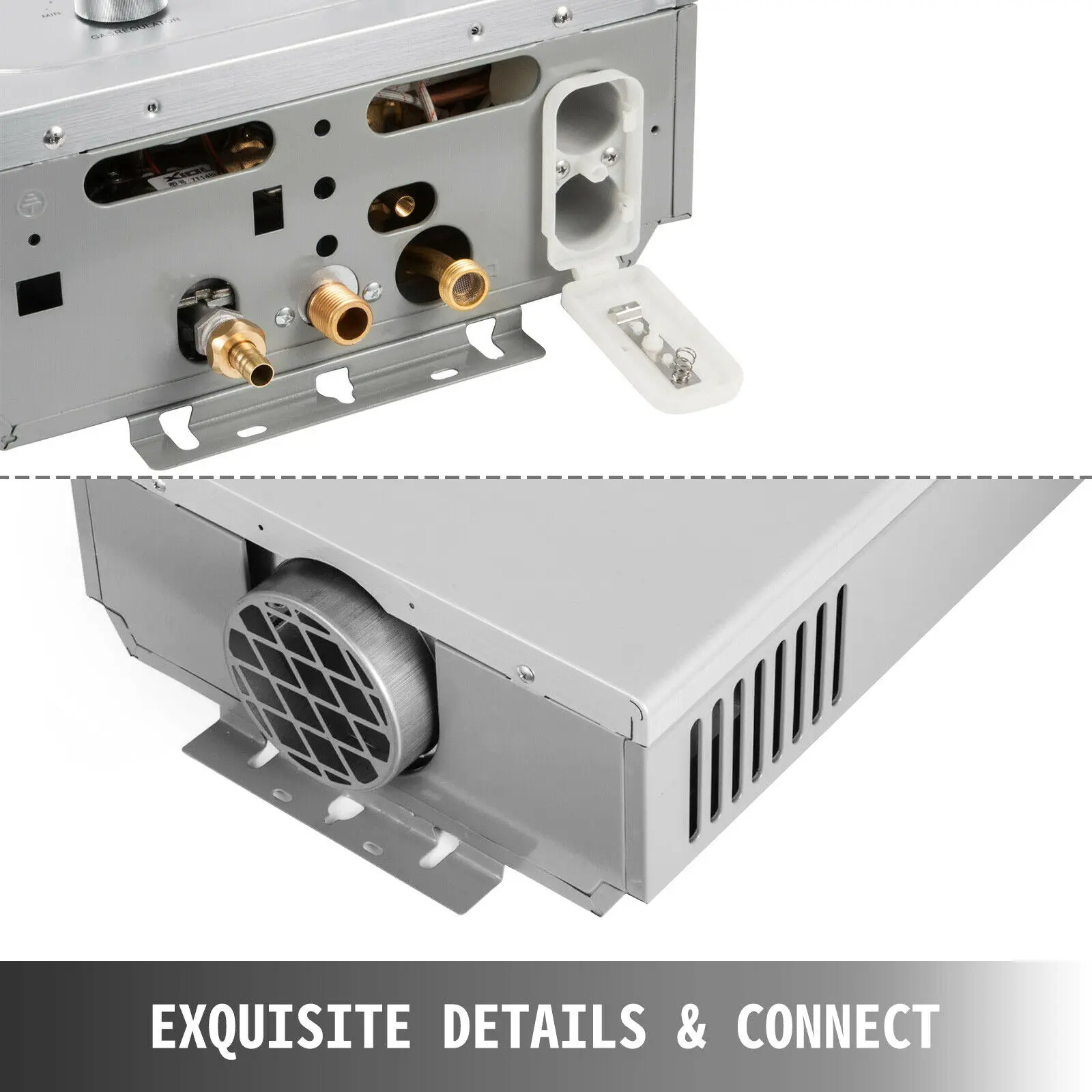 Calentador de agua caliente instantáneo de Gas propano LPG de 18l, Caldera de acero inoxidable para exteriores, sin depósito, kit de ducha de caldera bajo demanda