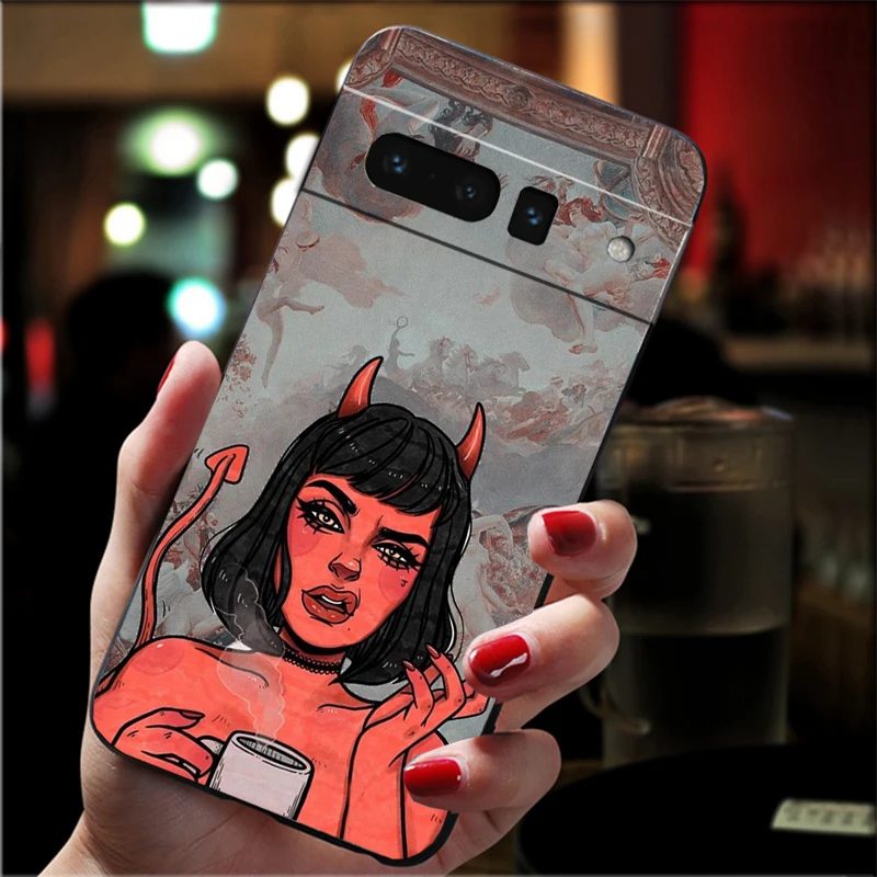 

Phone Case For Google Pixel 10 9 Pro XL 9A 8 7 6 Pro Pixel 8A 7A 6A Pixel 8 7 6 5 Sexy Devil Woman