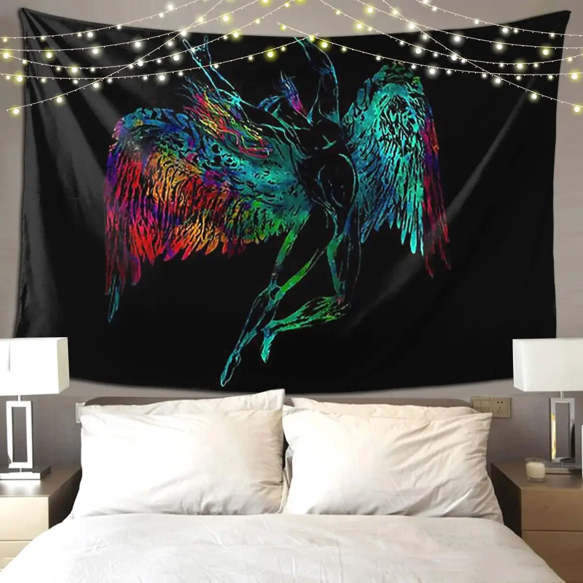 Icarus Throws The Horns Tapestry Art Wall Hanging Aesthetic Home Decoration Tapestries for Living Room Bedroom Dorm Room