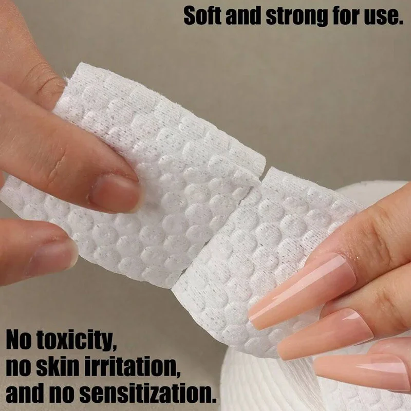 Almohadillas desechables para quitar uñas, 100-1000 Uds., para manicura, recomienda toallitas para remojo sin pelusa, limpieza, herramienta suave cosmética multifuncional