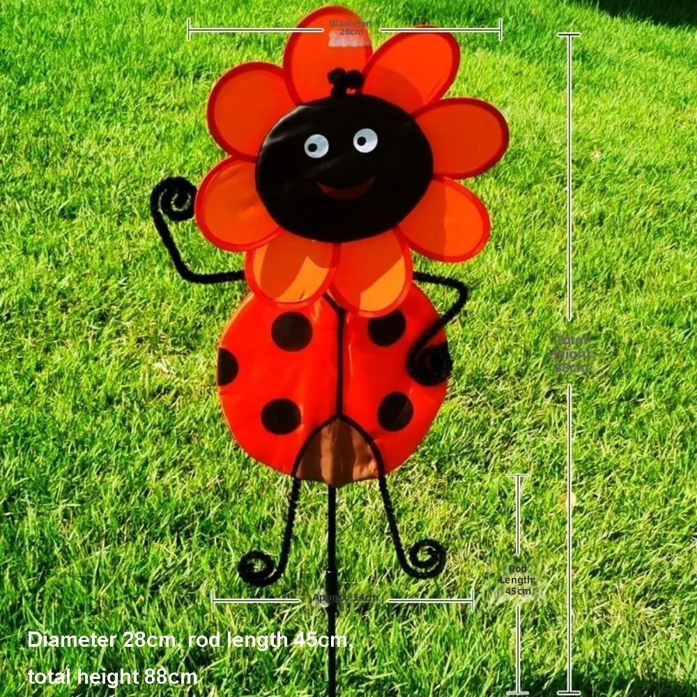 Colorful Dancing Little Girl Windmill Cute Multistyles Yard Art Cartoon Owl Windmill 3D Animal Belly Spinning Windmill