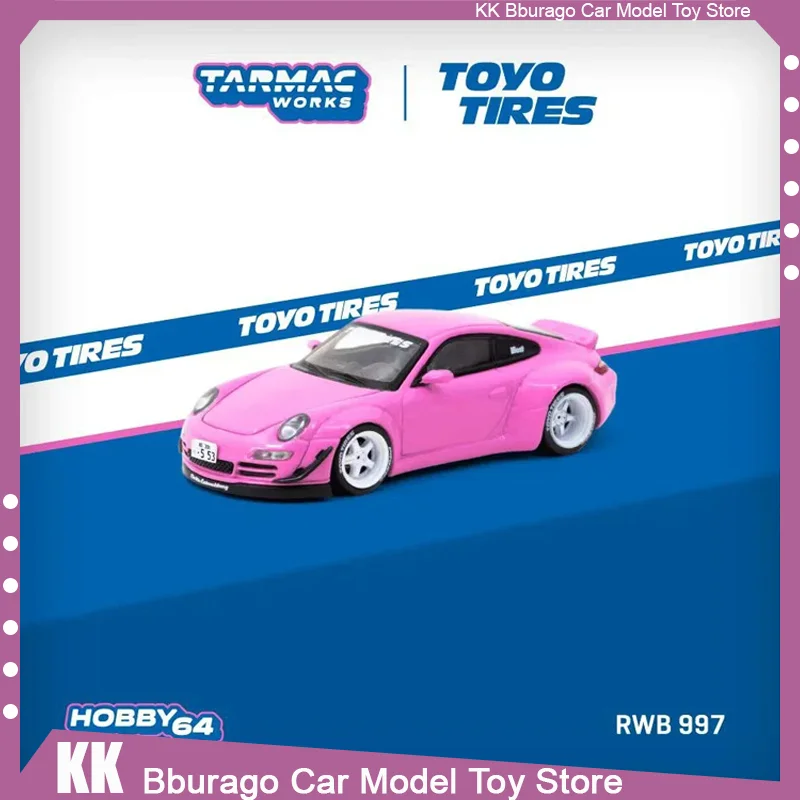 NEW Tarmac Works 1:64 RWB 997 Pink Diecast Diorama Car Model Collection TW Miniature Toys Boys Birthday Gift