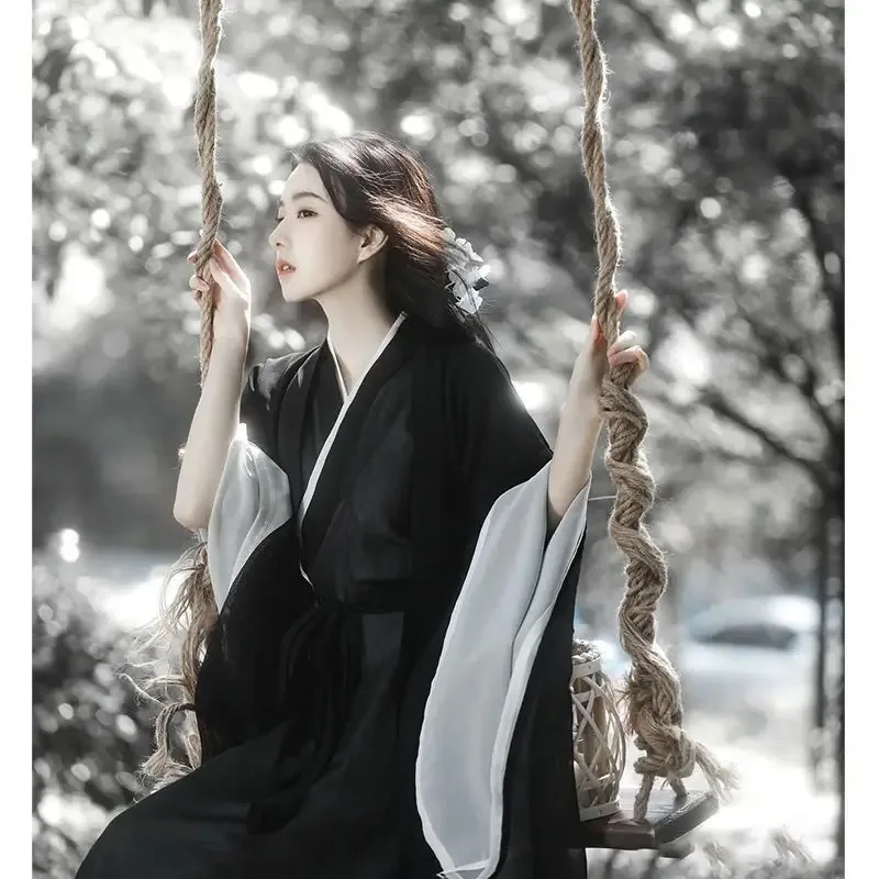 

Hanfu Traditional Dress Women Chinese Hanfu Black Set Female Halloween Cosplay Costume Summer Party Hanfu Outfit Plus Size XL