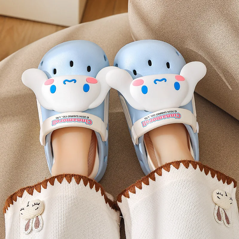 

Hello Kitty Y2K Children Slippers Sanrio Kawaii Anime Kuromi My Melody Cinnamoroll Summer Sweet Cute Non-Slip Soft Soled Shoes