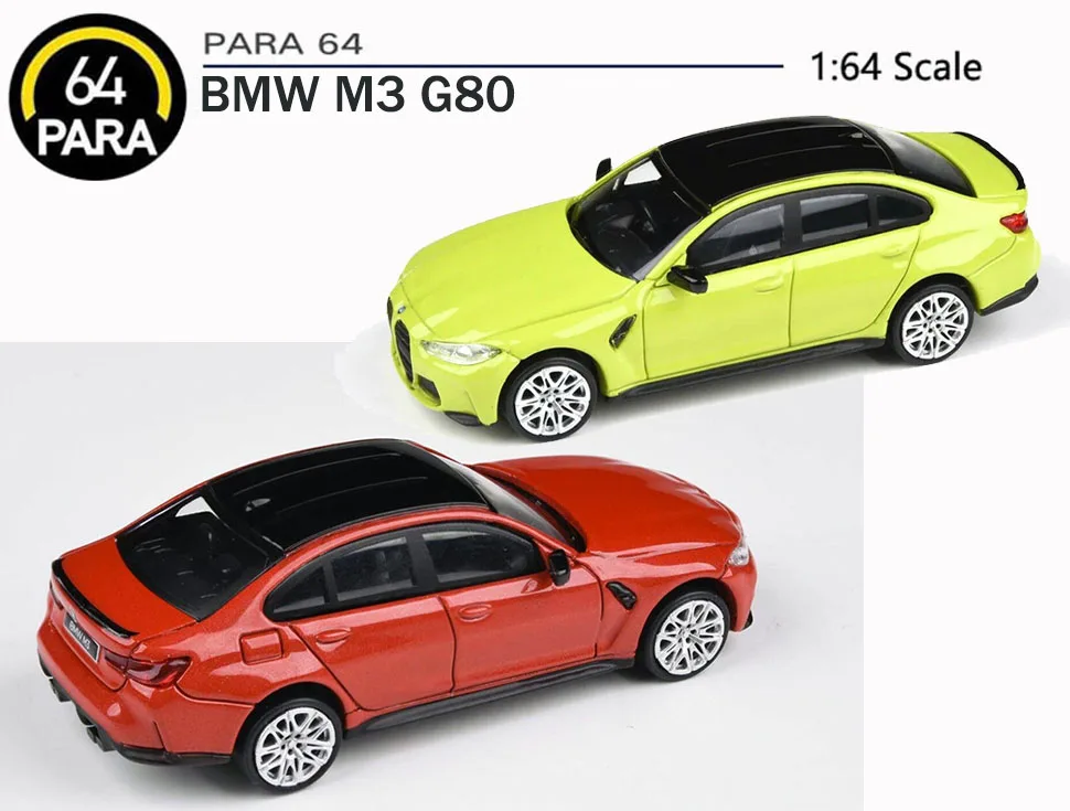 Para6464 1/64 Scale Diecast Baoma M3 G80 Series Alloy Simulation Model Car For Collection gift