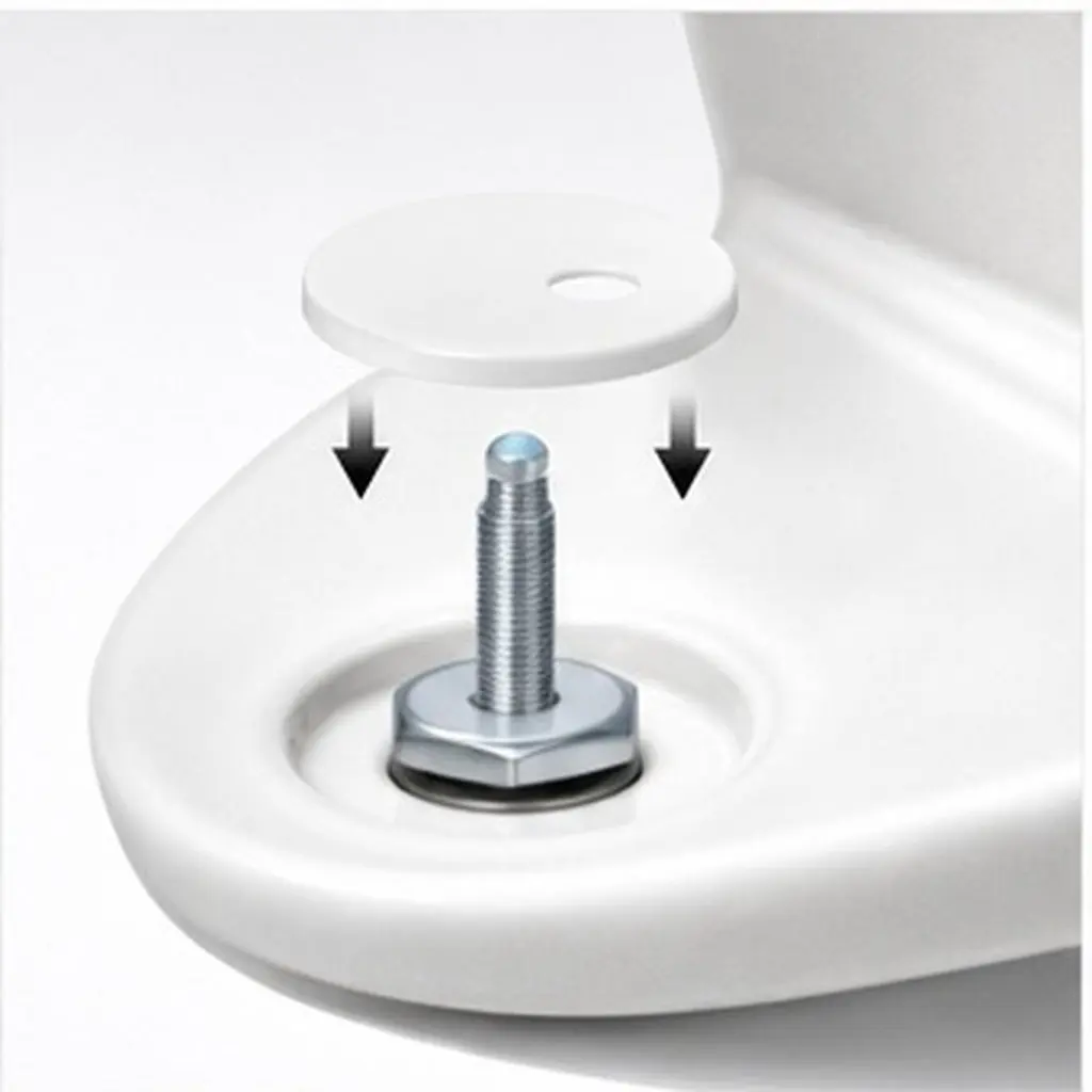 1Pair White Round Plastic Toilet Bolt Caps Cover Unsightly Screws Easy Installation Universal Fit for Most Toilets