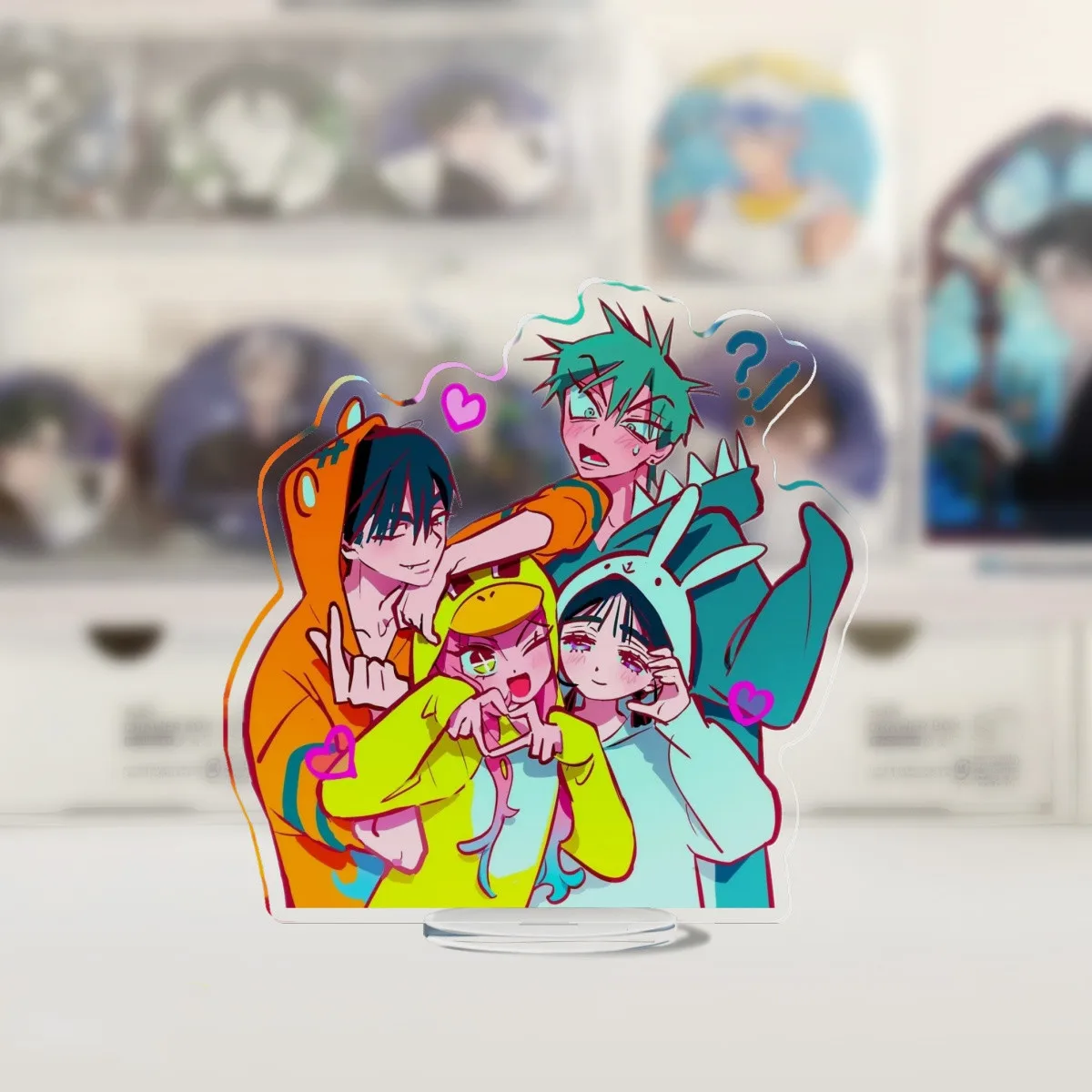 Alien Stage Slumber Party Series Acrylic Stand ivan Till Sua Mizi Kawaii Anime Keychain Bag Pendant  Cute Desk Display Ornament